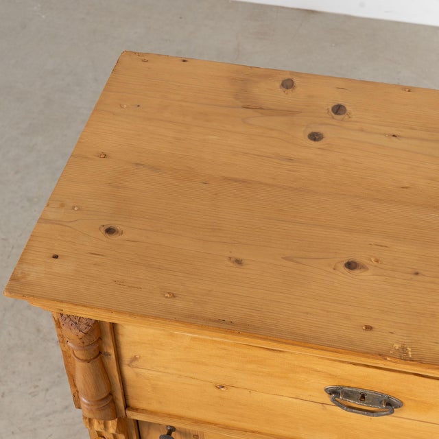 Late 19th Century 19th Century Hungarian Pine Cabinet Sideboard With Drawer For Sale - Image 5 of 18