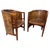 Viennese Secession Geometric Leather Tub Armchairs from Josef Hoffmann, 1905, Set of 2 For Sale - Image 15 of 15