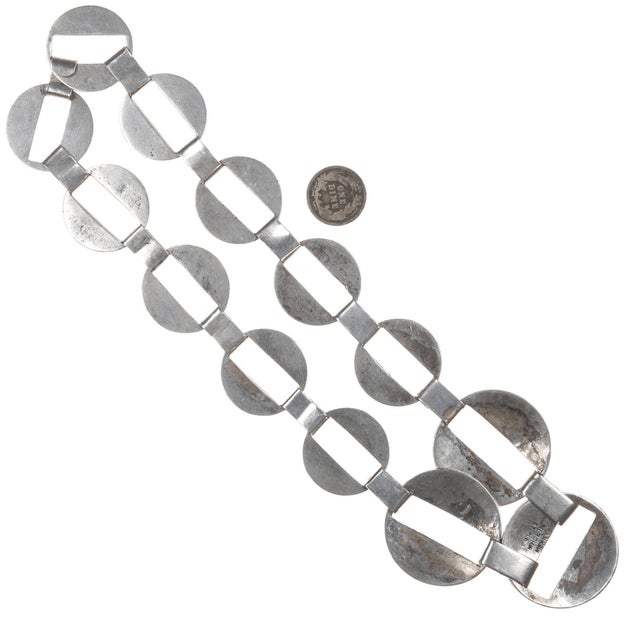 Mid-Century Modern 18" Vintage Mid Century Modernist Mexican sterling spherical necklace For Sale - Image 3 of 4