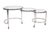 Silver Telescoping Stainless Steel Bar Cart For Sale - Image 8 of 11