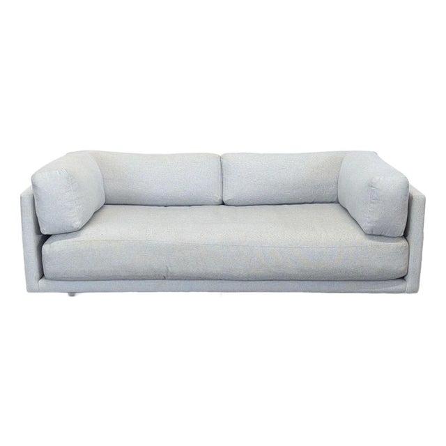 BluDot Sunday Modern 3-Seat Light Grey Sofa For Sale