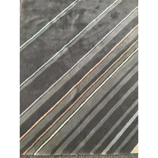 Gray Hand-Tufted Sahara Rug by Anton Moseler for Tisca, France, 1990s For Sale - Image 8 of 10