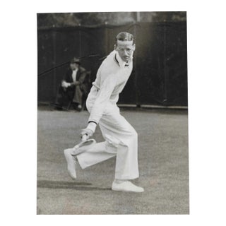 1936 Antique Tennis Player Photograph For Sale