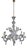 Venetian Murano Glass 6-Arm Chandelier For Sale