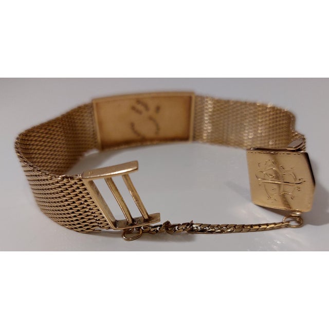 Vintage Bracelet in 18 Karat Gold with 18 Diamonds attributed to Omega, 1957 For Sale - Image 17 of 18