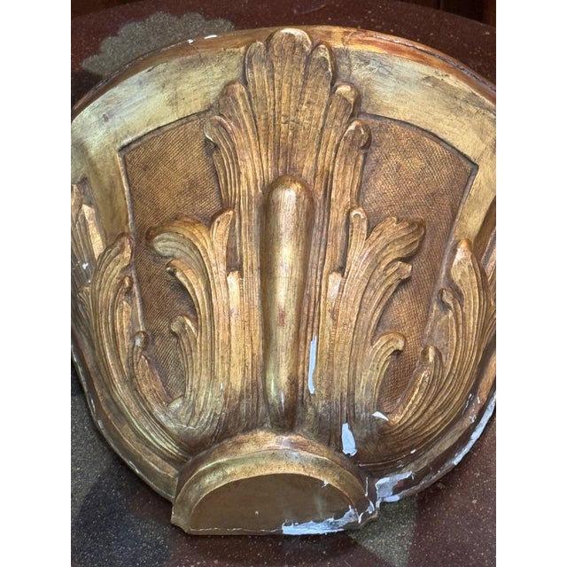 Italian Carved Giltwood Wall Bracket For Sale - Image 3 of 6
