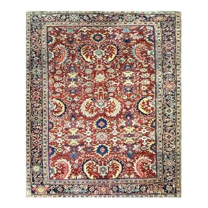 Early 20th Century Antique Heriz, Serapi Oriental Carpet ,8'3" X 10'11" . #17415 Most Decorative