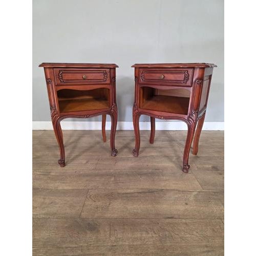 Antique French Louis XV Style Bedside Cabinets, Set of 2 For Sale - Image 14 of 14