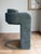 Contemporary Indigo Upholstered Counter Chair in Green with Brass Base For Sale - Image 3 of 6