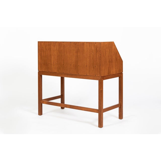 1960s Danish Mid-Century Modern Teak Dropdown Secretary Desk, 1960s For Sale - Image 5 of 18