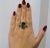 12.68 Carat Zoisite Green Tanzanite & Diamond Ring in Platinum 950 | IGI Certifi, Size 7 For Sale - Image 4 of 12