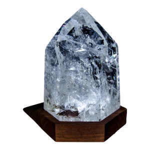 Large Quartz Crystal on Light Stand, 30 Pounds, 10.5 Inches (Brazil #G0302)