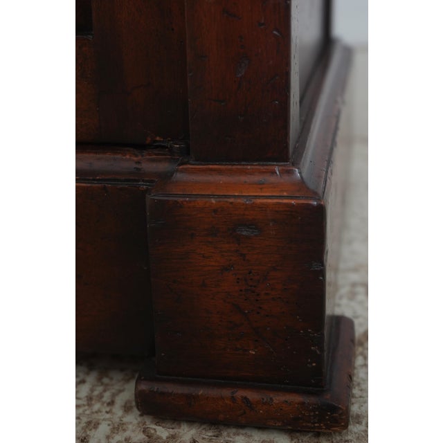 Mahogany Continental Style 2 Drawer 2 Door Tall Bookcase For Sale - Image 13 of 16