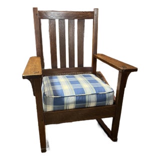 Early 20th Century Stickley Brothers Quaint Furniture Rocker For Sale