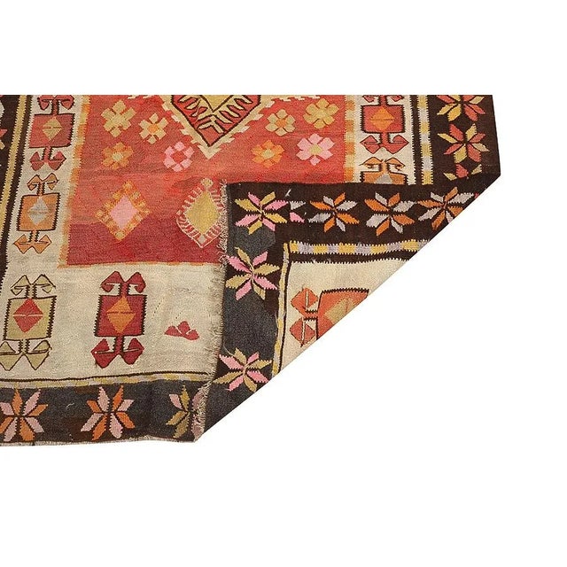 Mid 20th Century Vintage Mid Century Turkish Kilim For Sale - Image 5 of 7