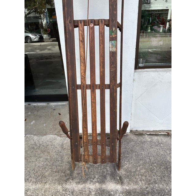 Late 19th Century Antique 19th Century Wooden Sled For Sale - Image 5 of 11