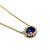 Natural Sapphire Diamond Halo Pendant With Chain 18" 14k YG 1.67 TCW Certified For Sale - Image 4 of 15