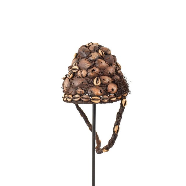 Textile Early 20th Century Lega Bwami Society Shell Hat For Sale - Image 7 of 8