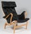 Set of Pernilla Lounge Chair and Ottoman in Leather attributed to Bruno Mathsson for Dux, 1980s For Sale - Image 6 of 13