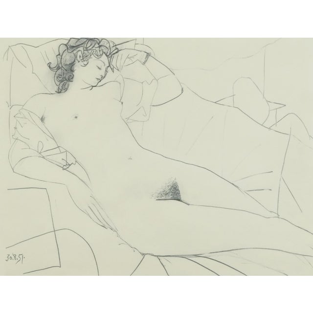 This limited edition giclée print titled "L’Odalisque" features a portrait of Geneviève Laporte, one of Pablo Picasso’s...