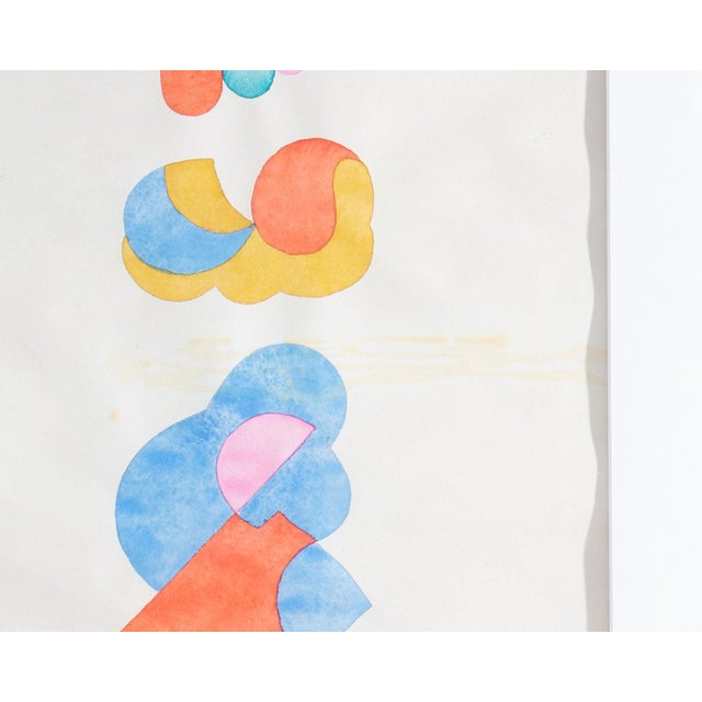 1969 “Discordant Shapes” Watercolor Painting by William Itter For Sale In Indianapolis - Image 6 of 9