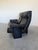 Animal Skin Vintage 1970’s Otto Zapf for Knoll Attrb Follow Me Black Leather Two Seat Sofa For Sale - Image 7 of 12