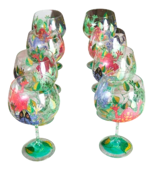 Red Wine Wine Frog Glasses - Set of 8