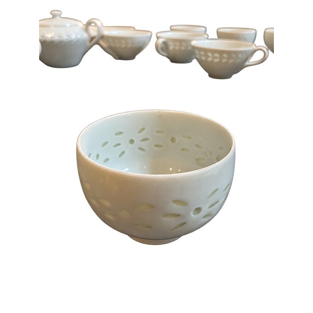 1960s Vintage Seyei Fine China Cups, Bowls & Serving Dishes - 37 Pieces Collection For Sale - Image 5 of 12