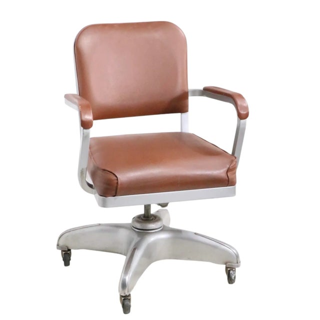 Industrial Mid 20th Century Swivel Tilt Office Desk Chair by Cole For Sale - Image 9 of 13