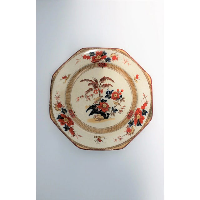 Wedgwood Antique English Octagonal Bird Plate by Wedgwood For Sale - Image 4 of 9