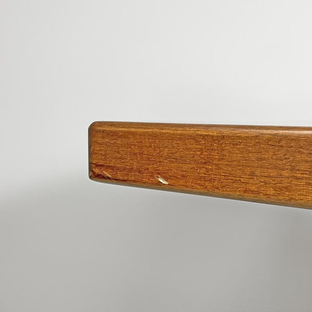 Italian Modern Rectangular Wooden Dining Room Table with Two Central Beams, 1970s For Sale - Image 14 of 18