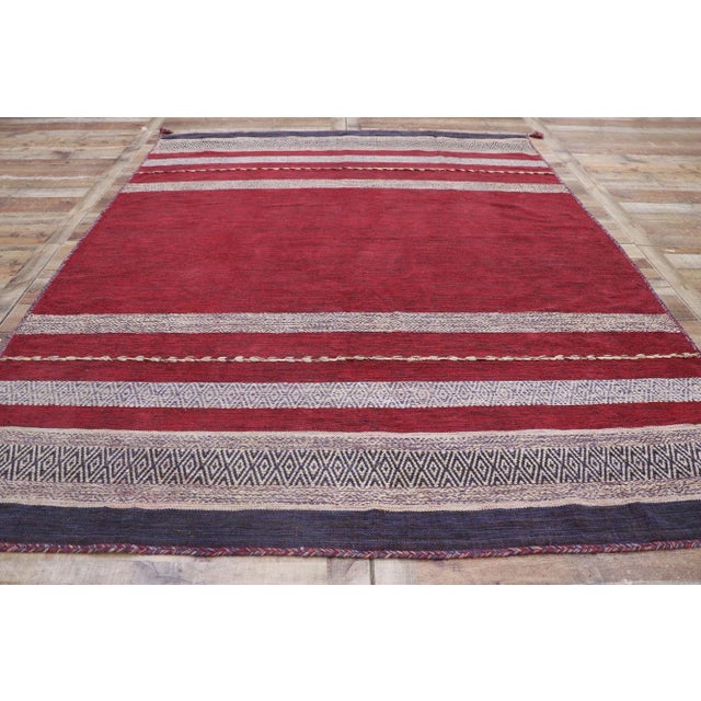 Textile Vintage Moroccan Kilim Rug - 07'05 X 09'05 For Sale - Image 7 of 9