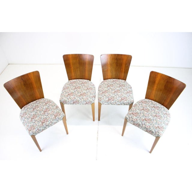 Model H-214 Dining Chairs by Jindrich Halabala for Up Závody, 1950s, Set of 4 For Sale - Image 3 of 15