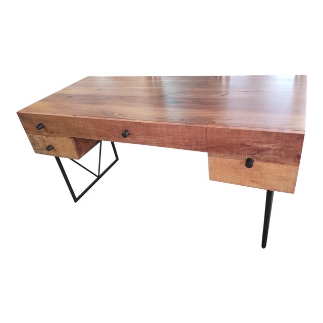 Mid Century Modern Atwood Reclaimed Wood Desk Chairish