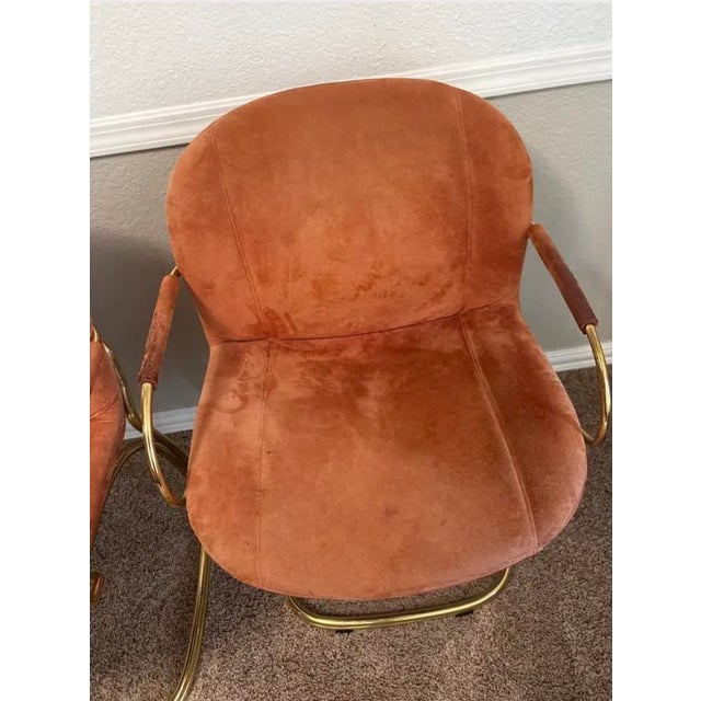 Italian Vintage 1970s Italian Gastone Rinaldi "Sabrina" Cantilever Dining Chairs for Rima - Set of 4 For Sale - Image 3 of 8