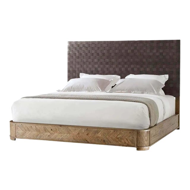 Modern Chevron California King Bed For Sale