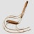 Mid-Century Modern Brass and Wicker Rocking Chair, 1970s For Sale - Image 13 of 13
