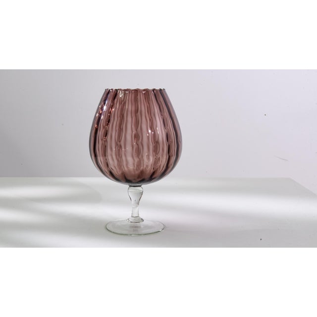 1960s Italian Glass Goblet For Sale - Image 9 of 18