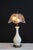 Unusual Eastlake influence. Graceful and flowing lines. The body consists Wedgwood style and bronze finish base. Shade is...