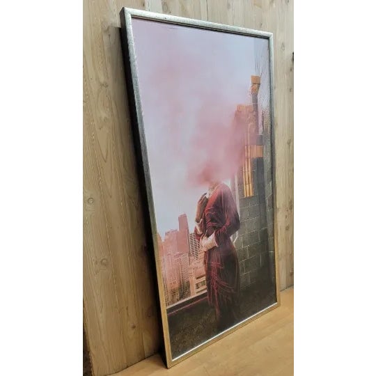 Contemporary Modern Abstract Rooftop City Scene Digital Media Art This was acquired from a Hotel in Chicago. It was...