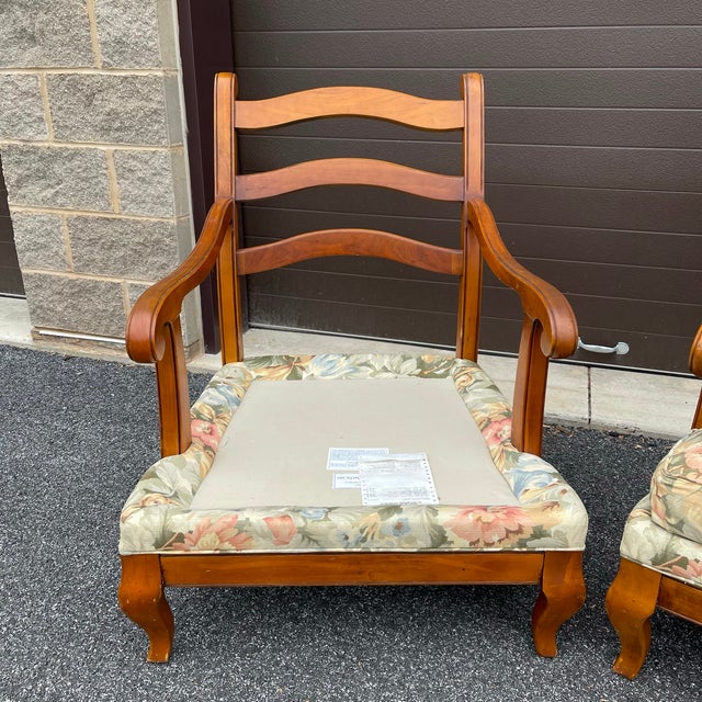 Hickory Chair French Country Ladder Back Lounge Chairs a Pair Chairish