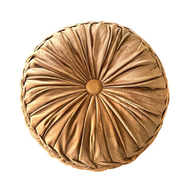 Beautiful and elegant vintage accent pillow in this gorgeous light bronze/chocolate mousse brown color. Goes perfectly...