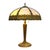 Bradley & Hubbard Style 8-Panel 2-Tone Slag Glass Lamp C1920 For Sale - Image 10 of 11
