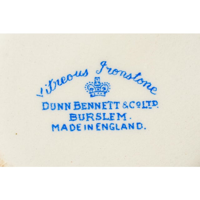 Charming Antique Ceramic Ashtray English Ironstone Hotelware Dunn Bennett Burslem England Catchall Dish Home Decor For Sale - Image 11 of 11