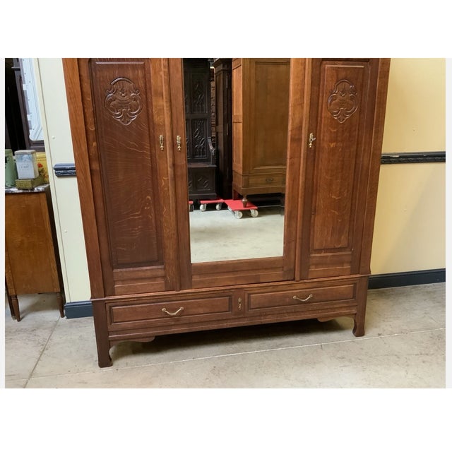 Antique Art Nouveau Wardrobe, 1910 For Sale - Image 9 of 10