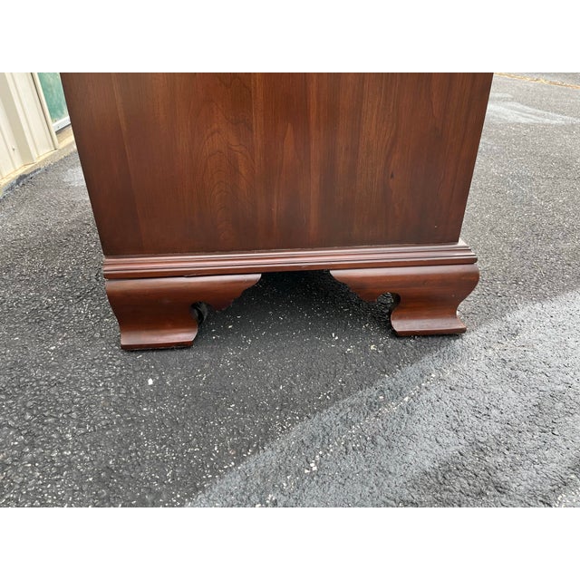 Ethan Allen 1980s Ethan Allen Georgian Court Cherry Bedroom Clothing Armoire Wardobe For Sale - Image 4 of 12