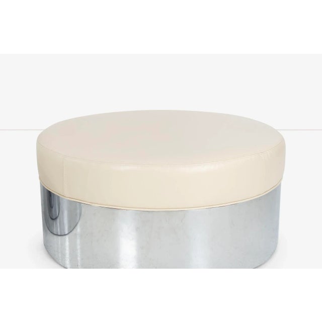 Mid-Century Modern 1970s Pair of Pace Style Oversized Architectural Poufs For Sale - Image 3 of 6