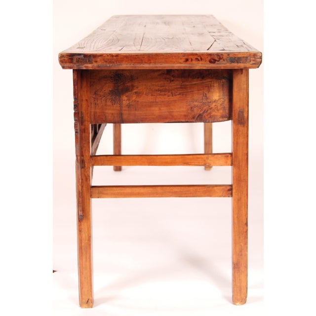 Chinese Elm Wood Sideboard For Sale - Image 4 of 13