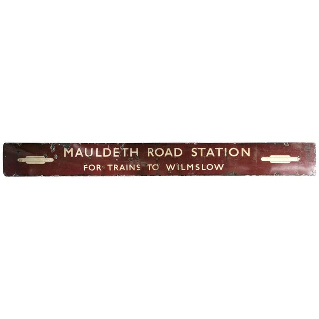 Antique English Railway Sign For Sale In New York - Image 6 of 6