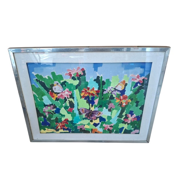 Guido Pacciani, Vibrant Nature (Weaving Technique), 1980, Mixed Media on Canvas For Sale - Image 6 of 10